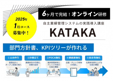 自主業績管理システムの実践導入講座
ＫＡＴＡＫＡ -型化-