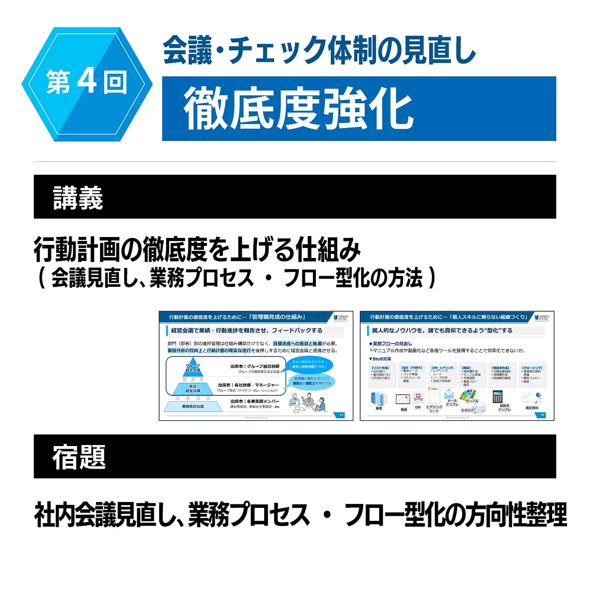 第四回 会議、チェック体制の見直し 徹底強度化